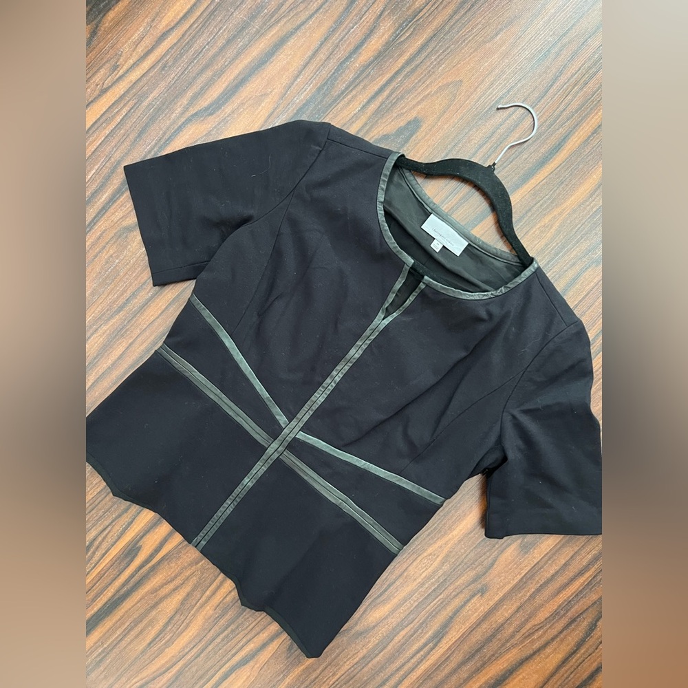 Classiques Entier Black Blouse with Gray Accents